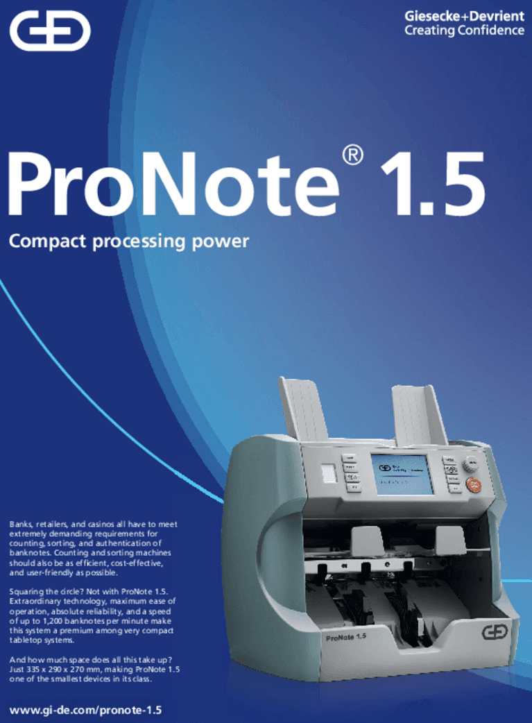G&D ProNote 1.5 - Avansa